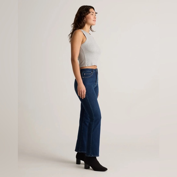 Quince Bella Stretch Straight Jeans in Dark Wash - Picture 3 of 13
